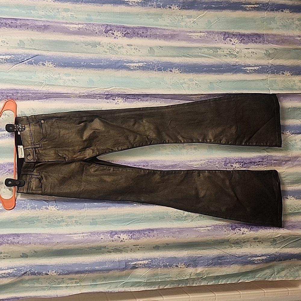 Frame Le High Flare Jeans Pewter Gray size 25